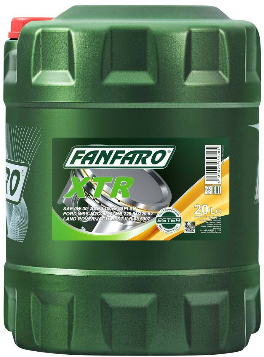 Motoröle Fanfaro 6726 XTR SAE 0W-30 (20 l)